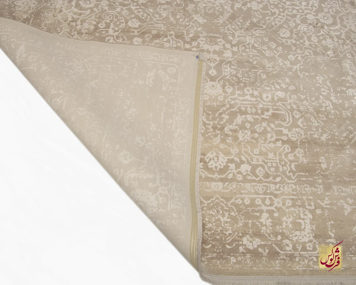 فرش وینتیج 3048 نسکافه‌ای کرم