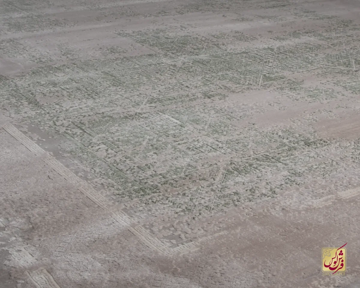 فرش وینتیج 49928 طوسی سبز