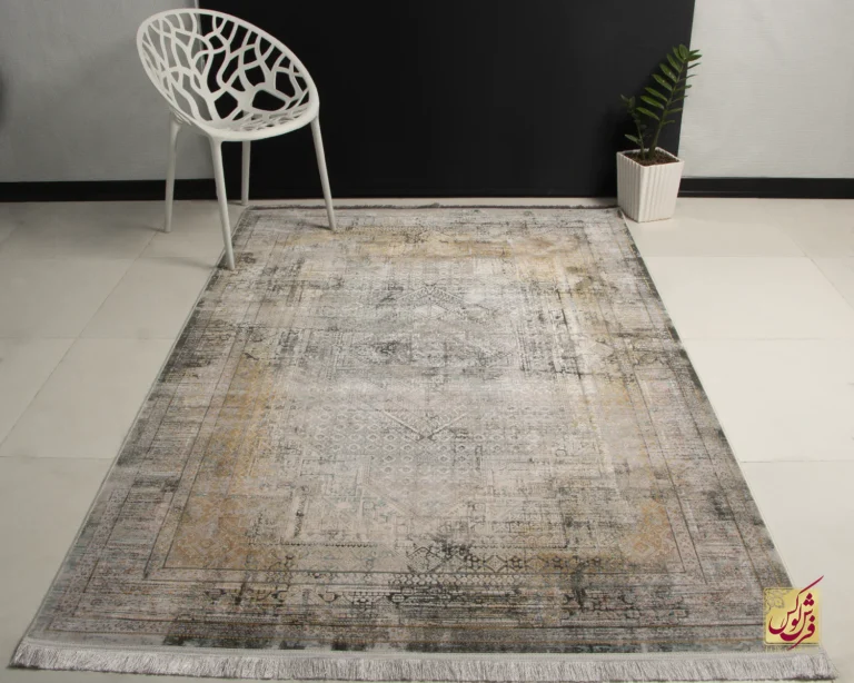 فرش وینتیج 536 طوسی آجری