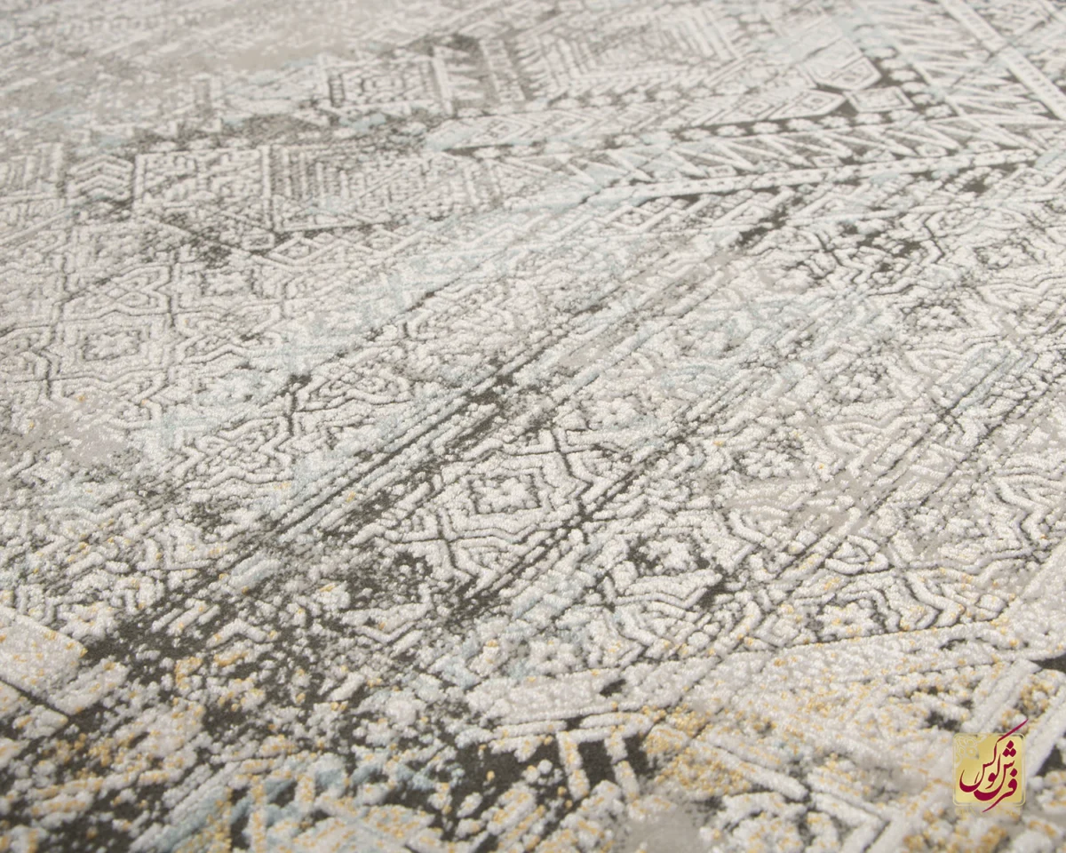 فرش وینتیج 536 طوسی آجری