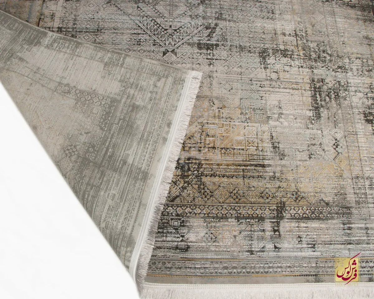 فرش وینتیج 536 طوسی آجری