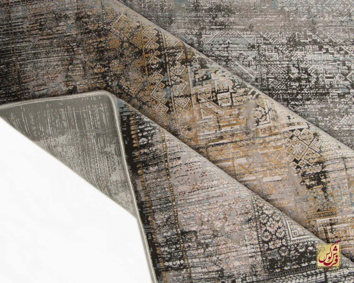 فرش وینتیج 536 طوسی آجری