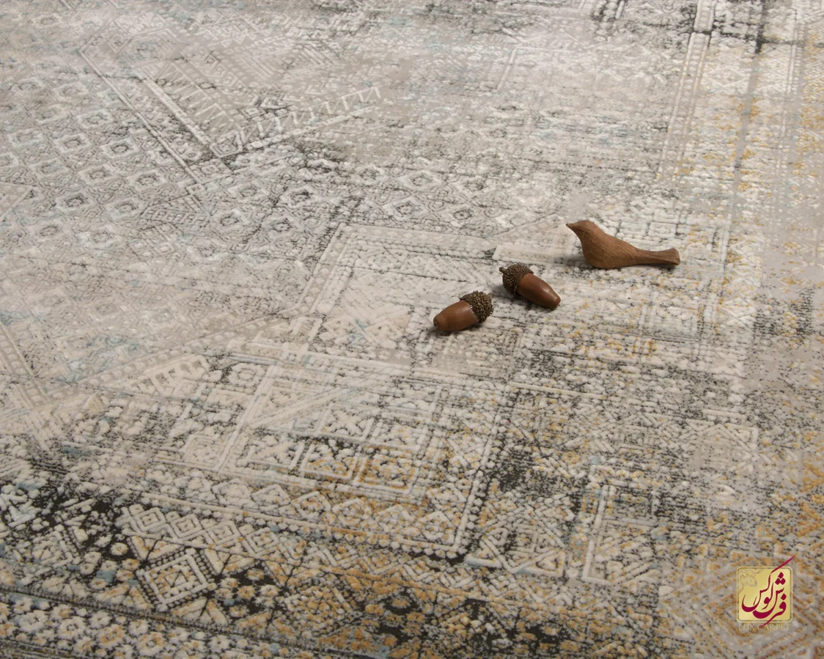 فرش وینتیج 536 طوسی آجری