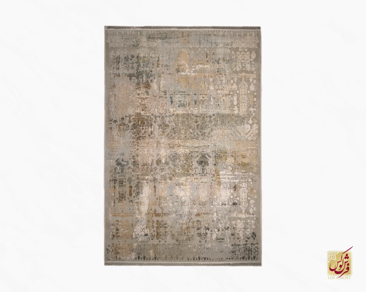 فرش وینتیج 541 طوسی آجری