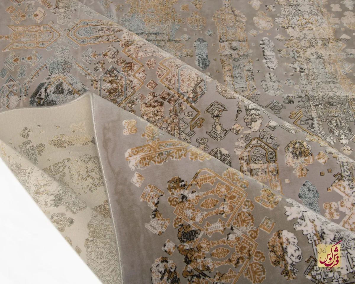 541-2 فرش وینتیج 541 طوسی آجری