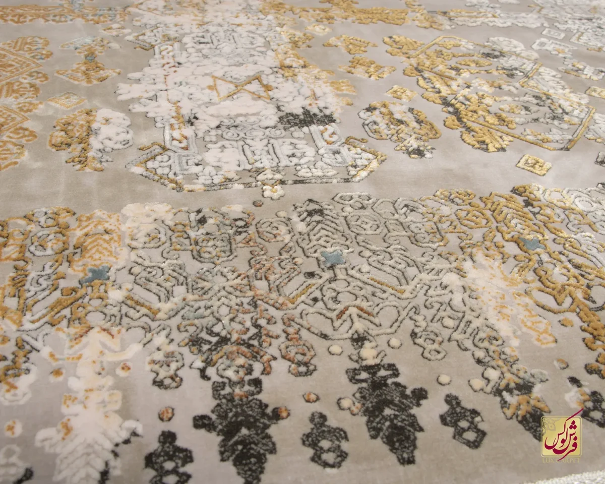 فرش وینتیج 541 طوسی آجری