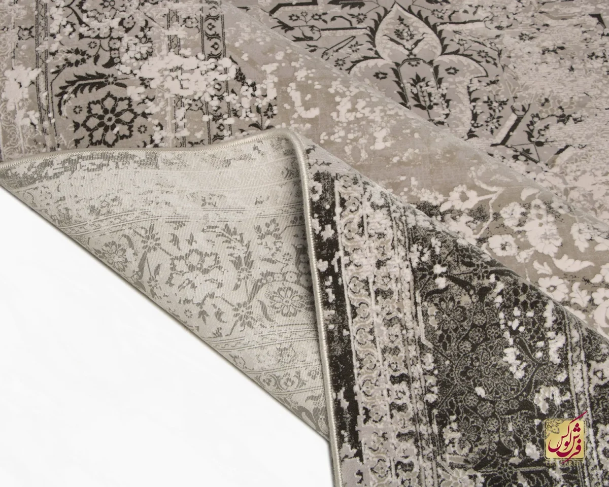 فرش وینتیج HBV 545 طوسی صدفی