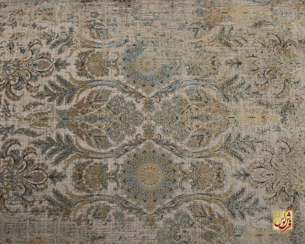 فرش وینتیج 807 نسکافه‌ای ذغالی