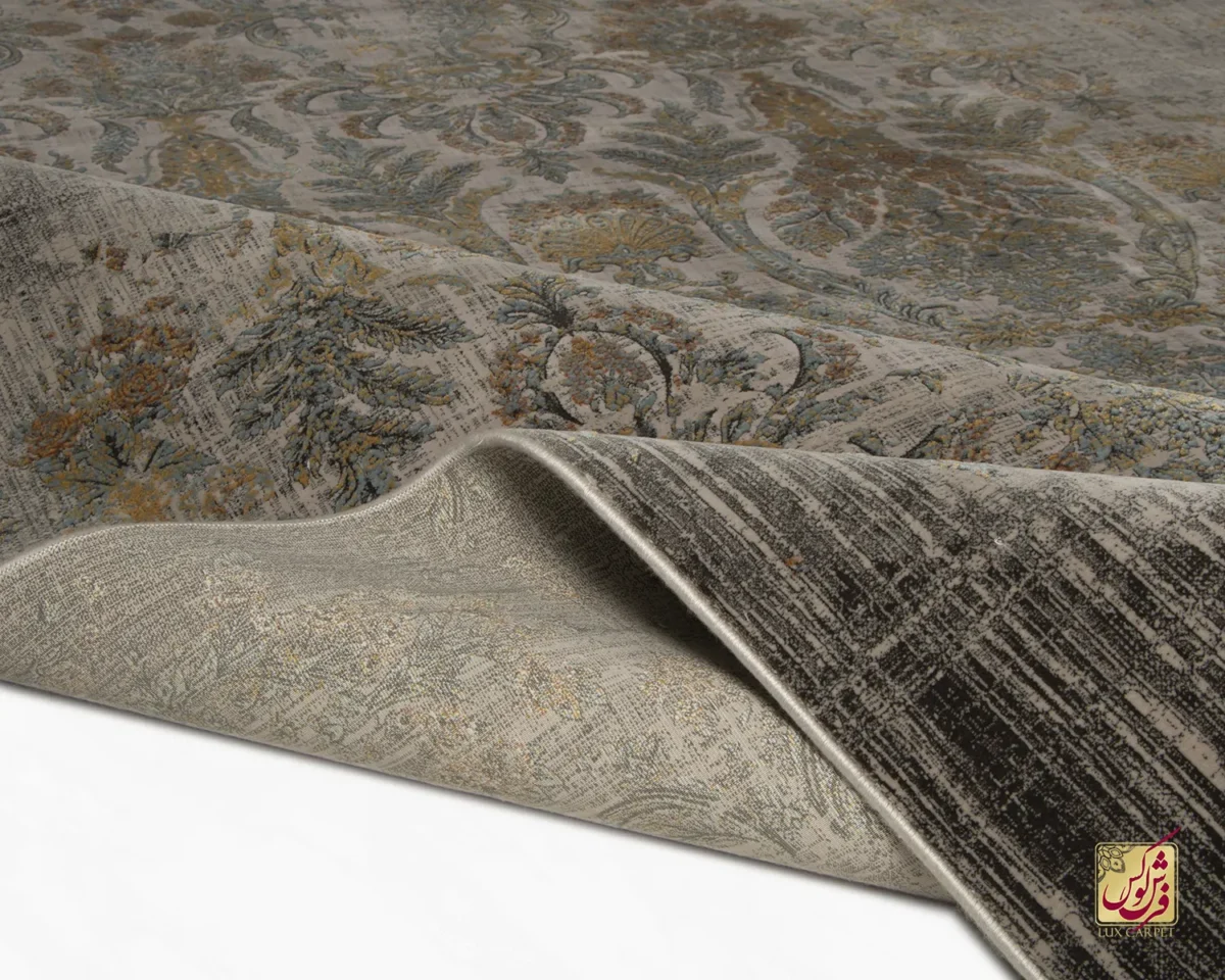 فرش وینتیج 807 نسکافه‌ای ذغالی