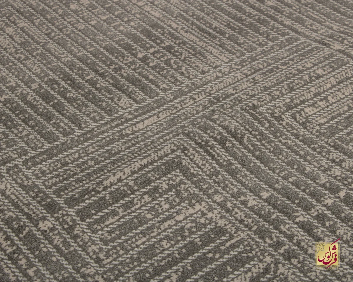 فرش مینیمال 9013 طوسی نسکافه‌ای