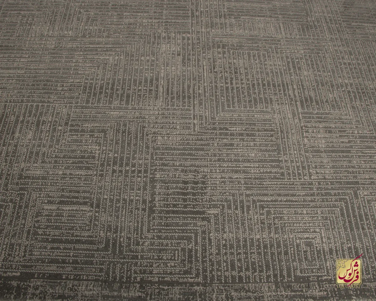 فرش مینیمال 9013 طوسی نسکافه‌ای