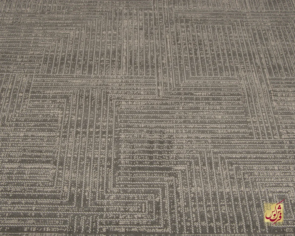 فرش مینیمال 9013 طوسی نسکافه‌ای