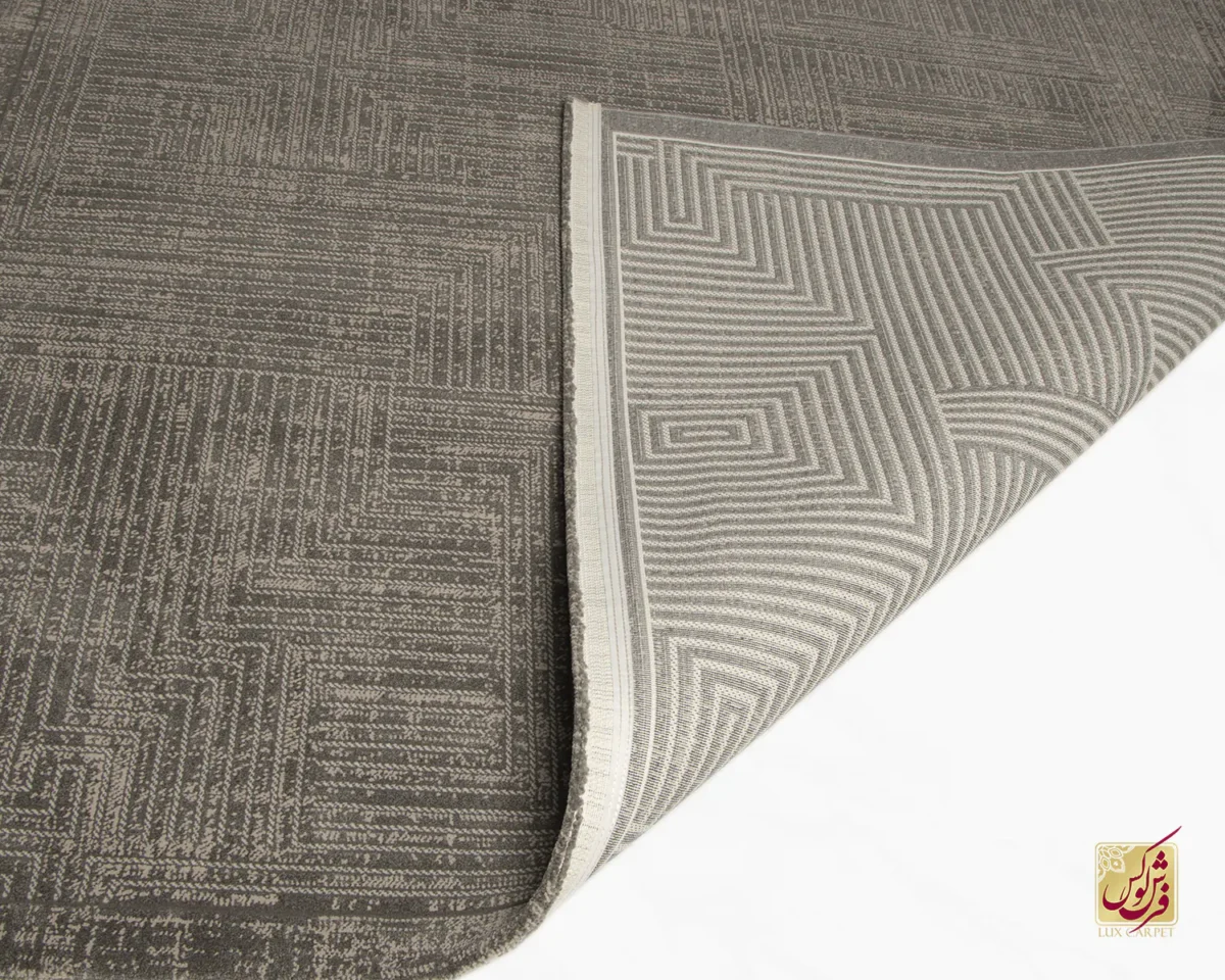 فرش مینیمال 9013 طوسی نسکافه‌ای