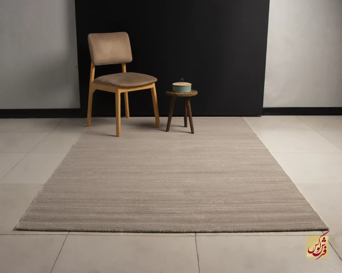 فرش مینیمال 9021 کرم نسکافه‌ای