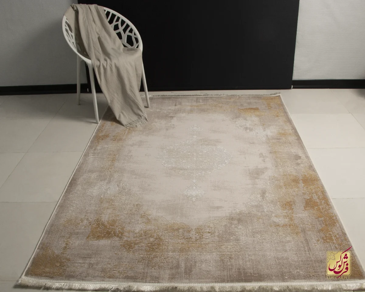 9117-3 فرش وینتیج 9117 نسکافهای آجری