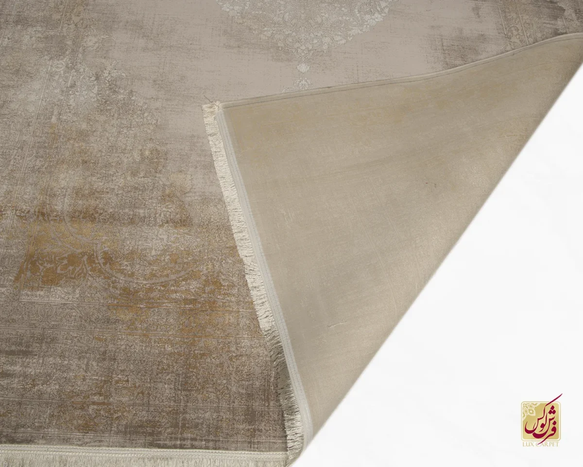 فرش وینتیج 9117 نسکافه‌ای آجری