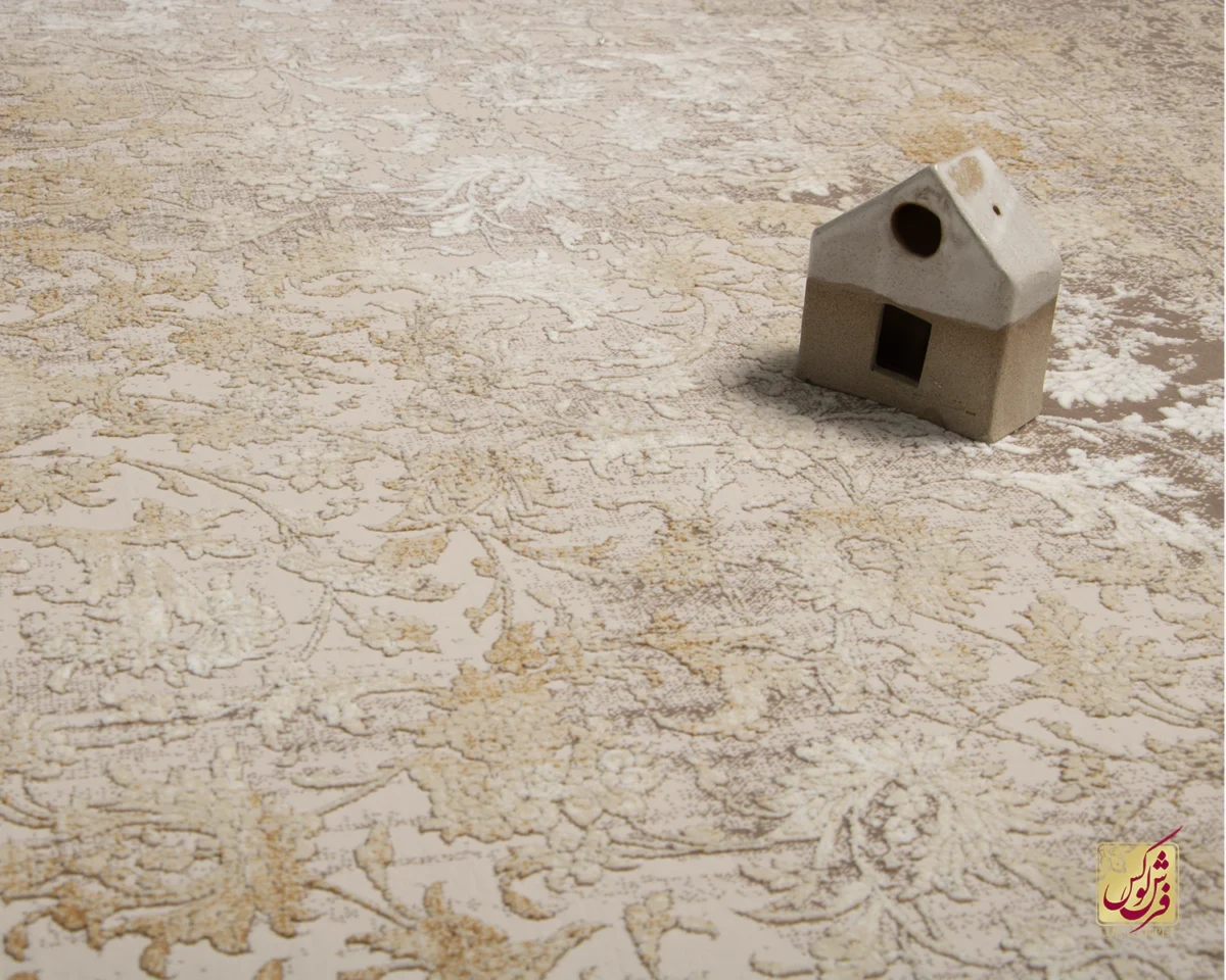 فرش وینتیج 9417 نسکافه‌ای بژ