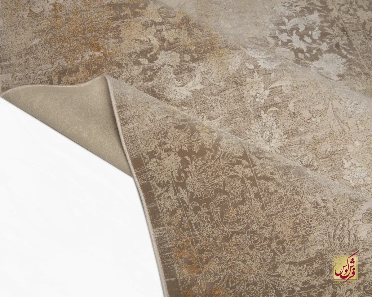 فرش وینتیج 9417 نسکافه‌ای بژ