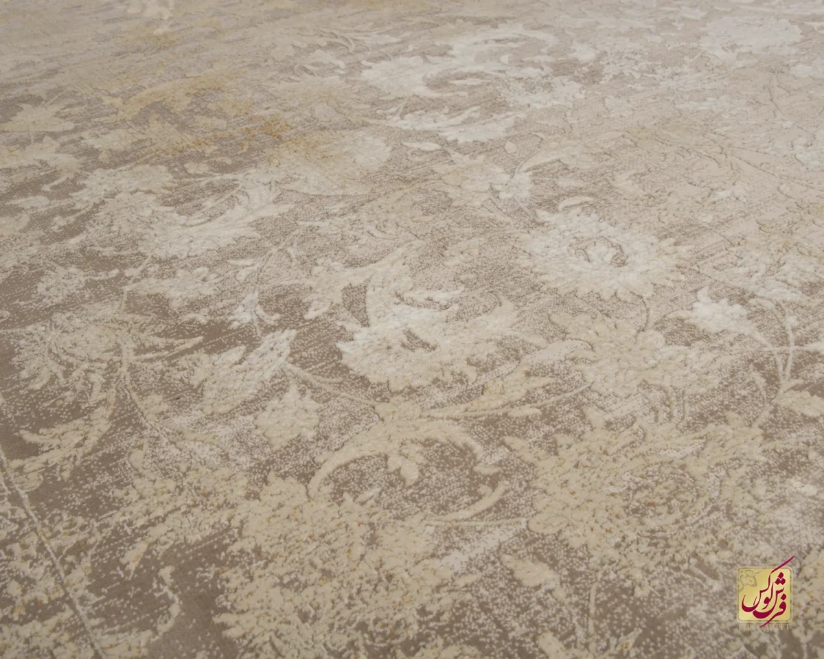 فرش وینتیج 9417 نسکافه‌ای بژ