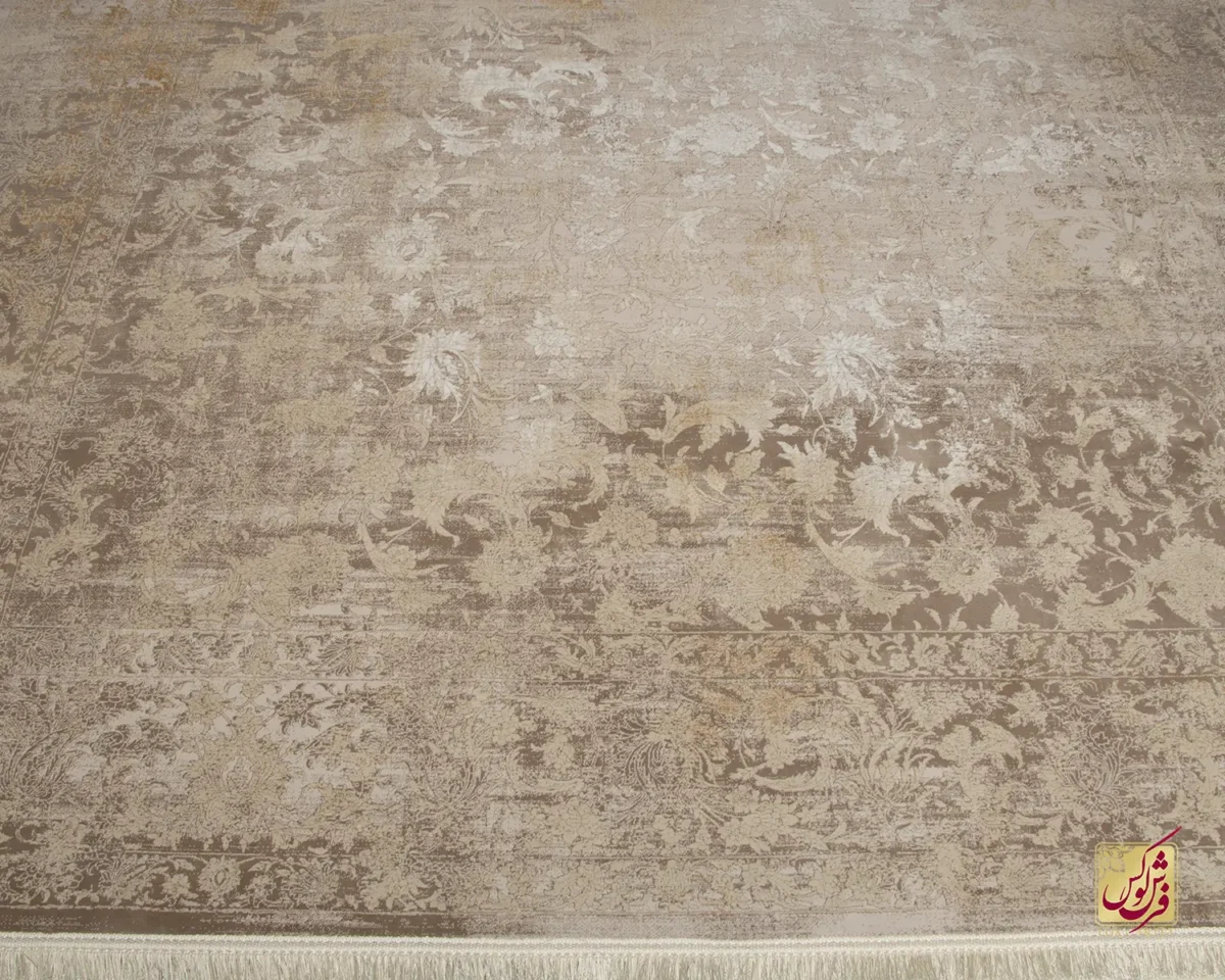 فرش وینتیج 9417 نسکافه‌ای بژ