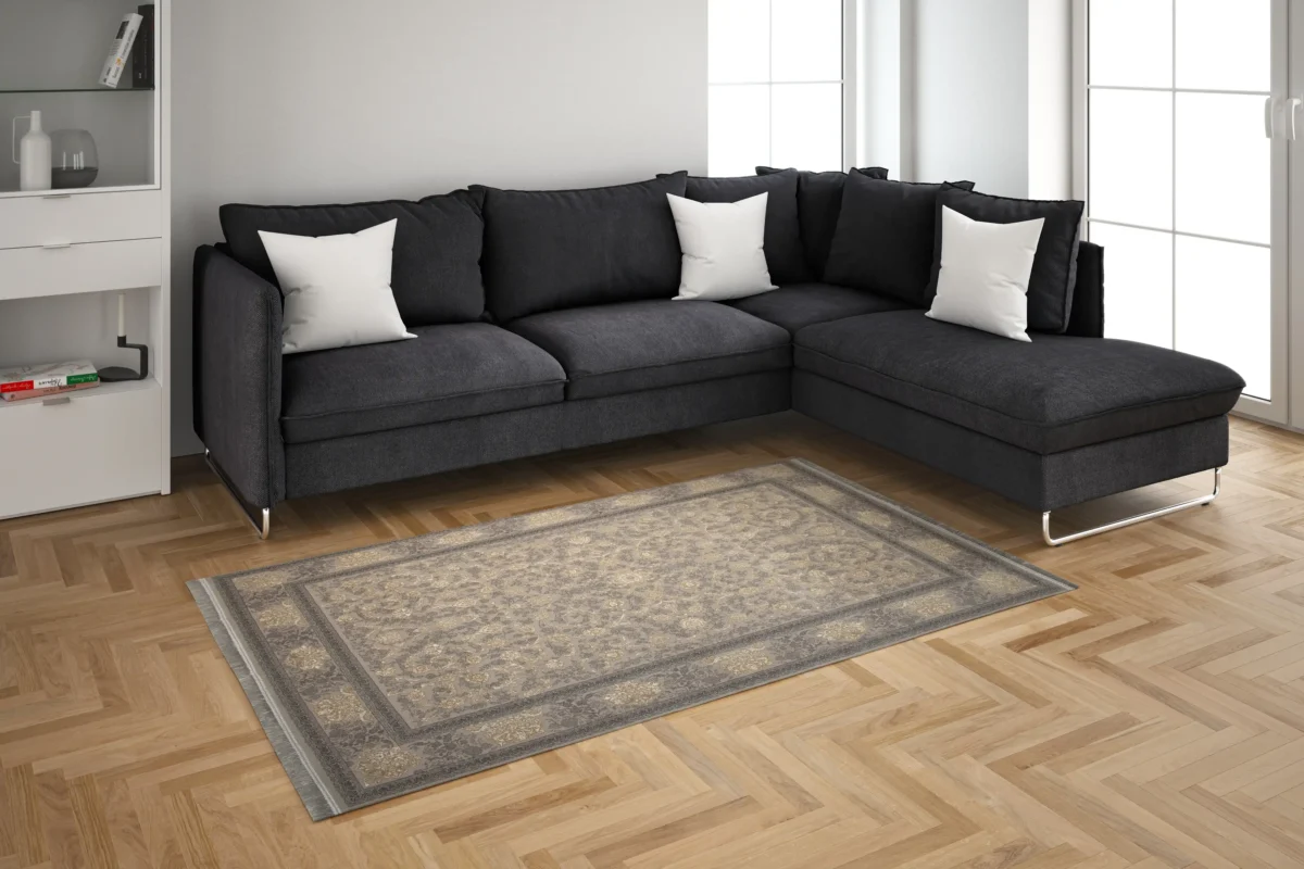 فرش کلاسیک فیروزه صدفی