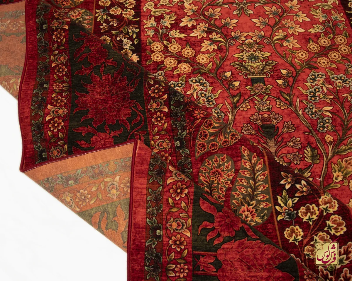 فرش ابریشم ماشینی 202733 لاکی