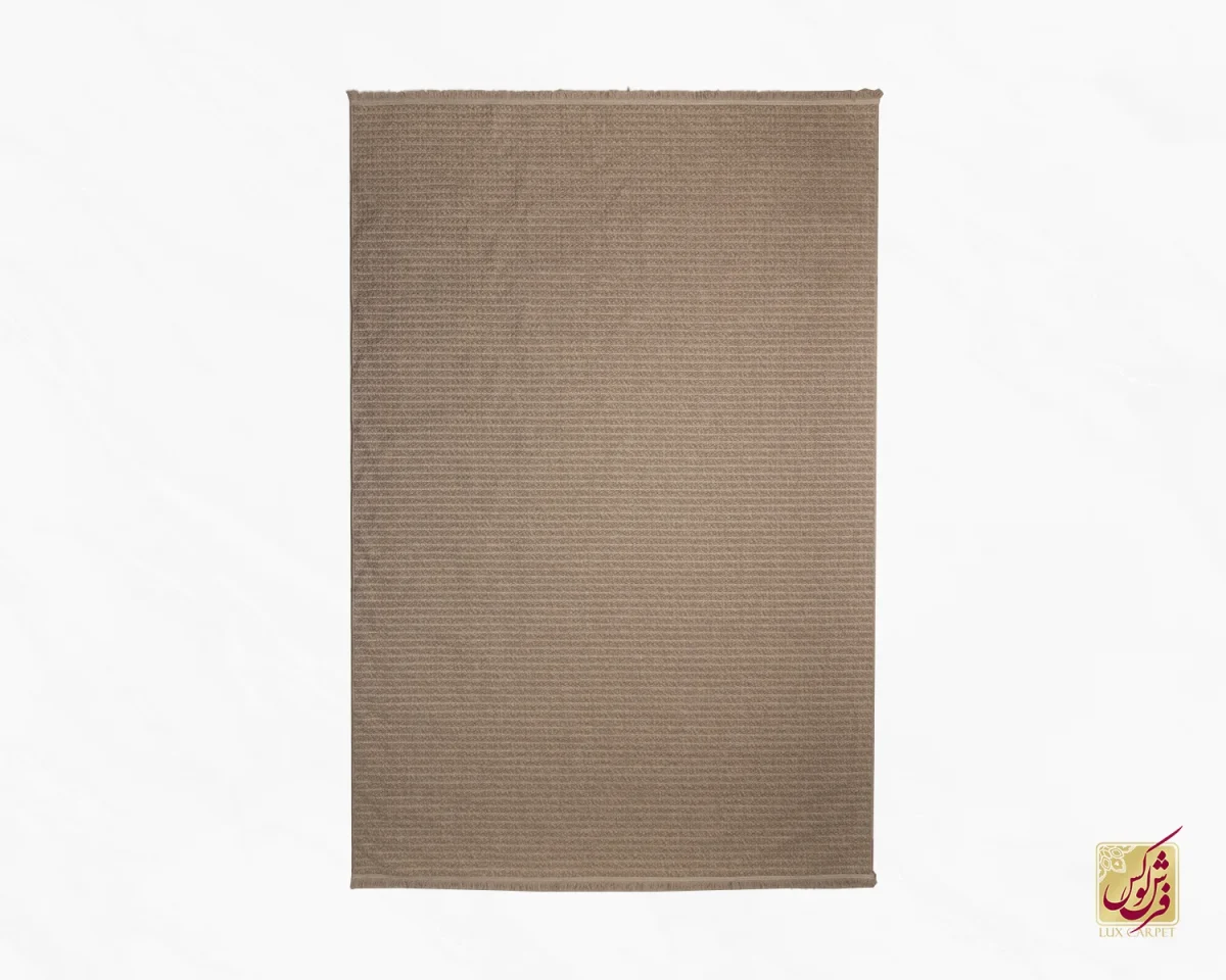 فرش مینیمال 2355 کرم نسکافه ای