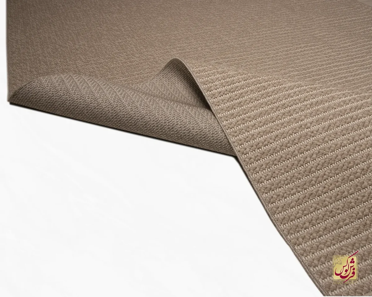 فرش مینیمال 2355 کرم نسکافه ای