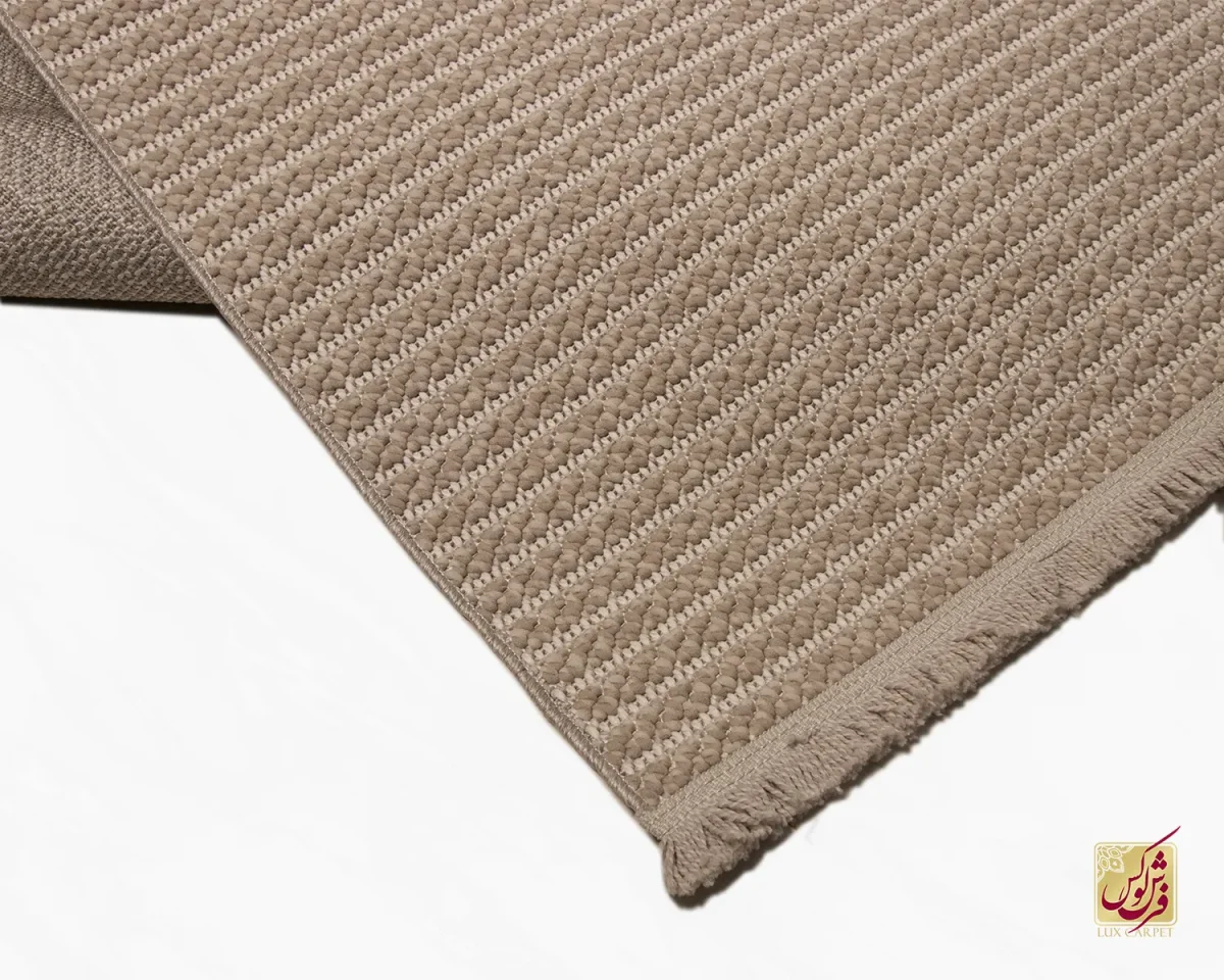 فرش مینیمال 2355 کرم نسکافه ای