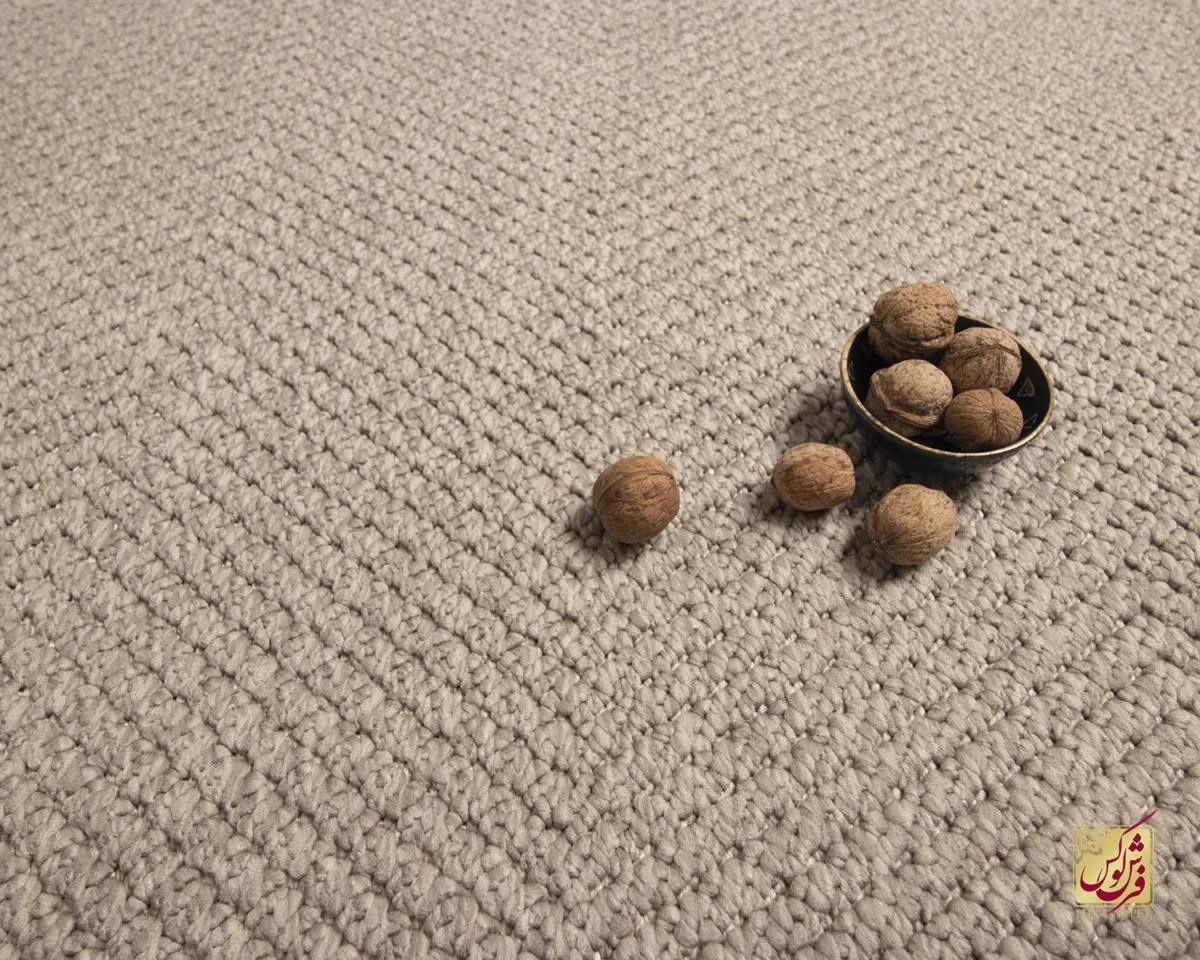 فرش مینیمال 3372 کرم تیره