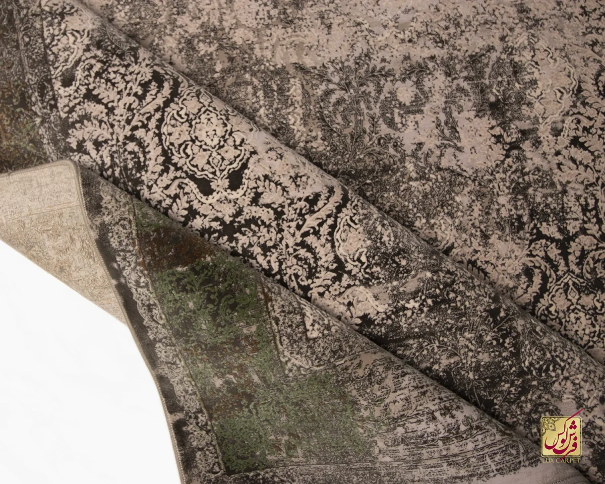 فرش وینتیج 420 طوسی سبز