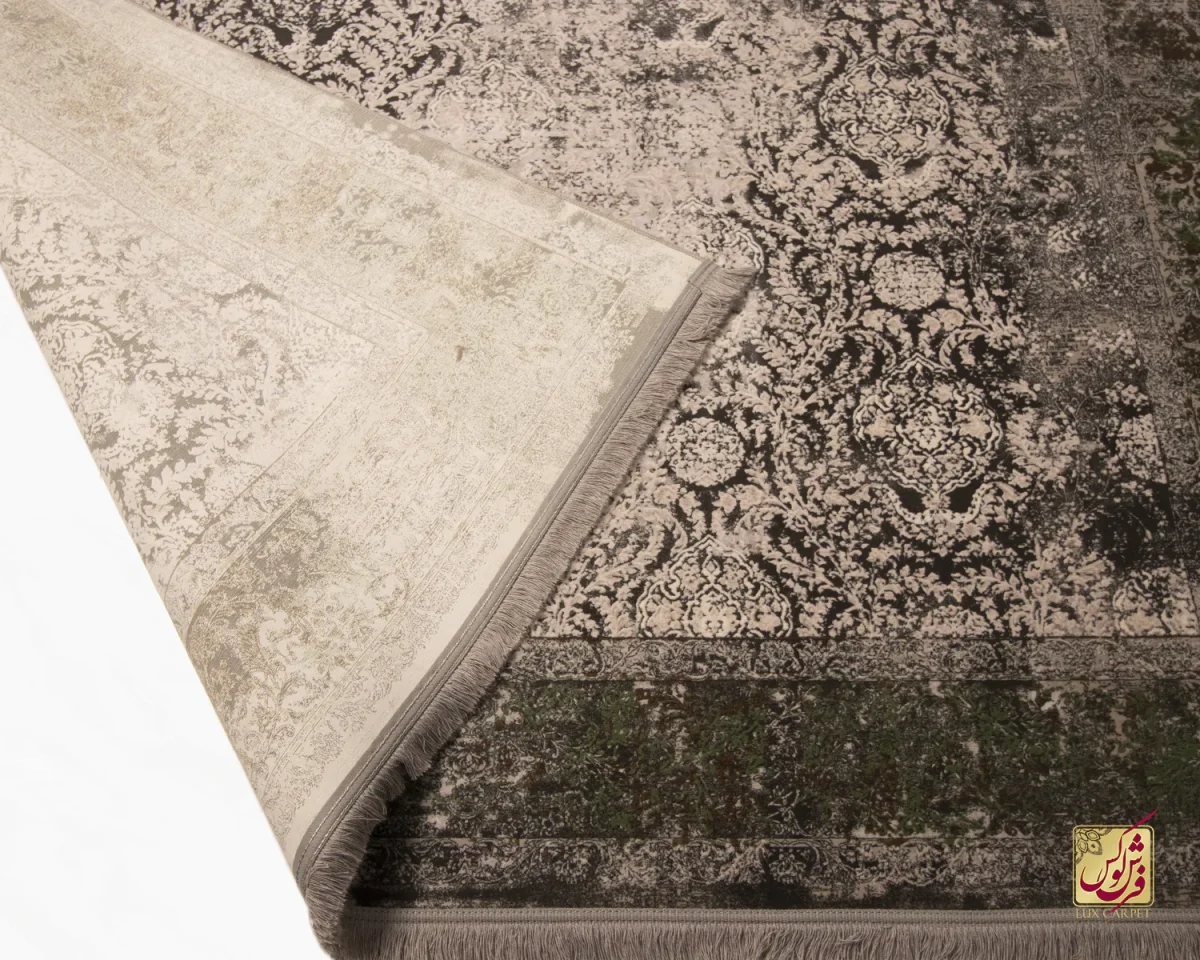 فرش وینتیج 420 طوسی سبز