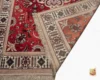 فرش ابریشم ماشینی 743104 قرمز کرم