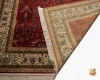 فرش ابریشم ماشینی 202745 لاکی کرم