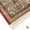 فرش ابریشم ماشینی 202745 لاکی کرم