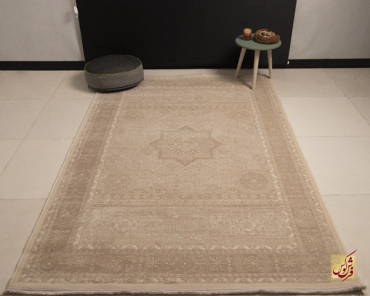 فرش وینتیج 3071 نسکافه‌ای کرم