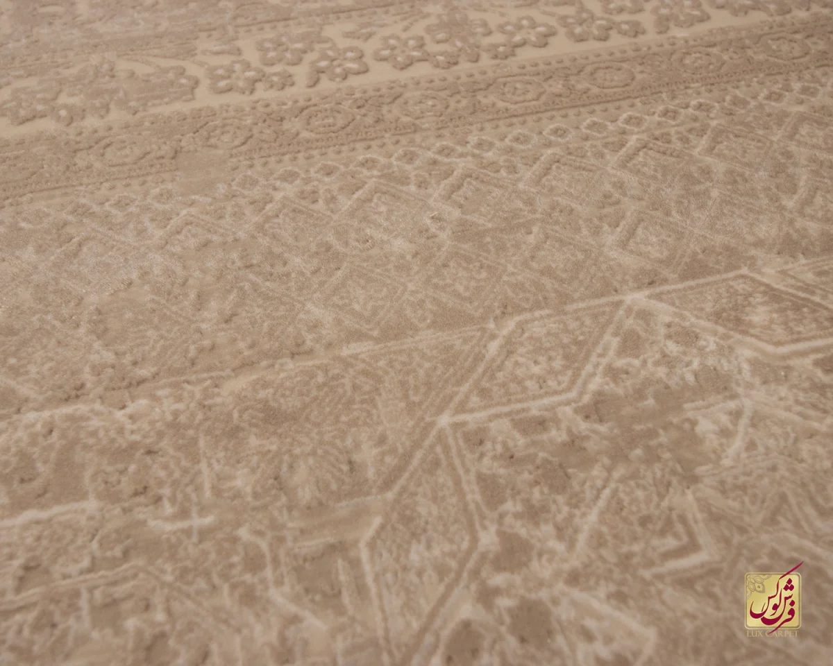 فرش وینتیج 3071 نسکافه‌ای کرم