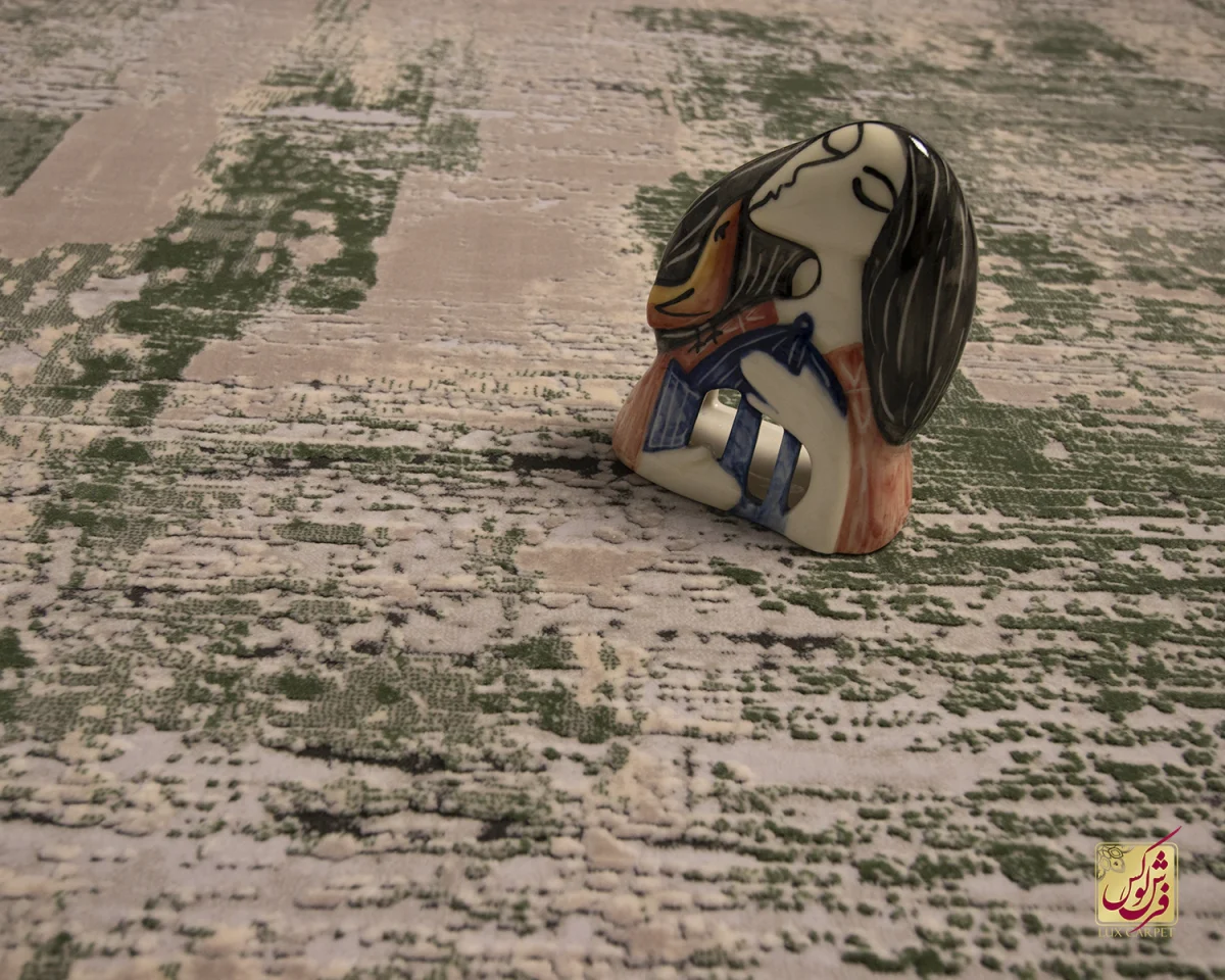 فرش وینتیج 445 طوسی سبز