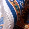 فرش ابریشم ماشینی 730300 آبی حاشیه آجری - تصویر 9