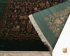 فرش ابریشم ماشینی 730801 سبز