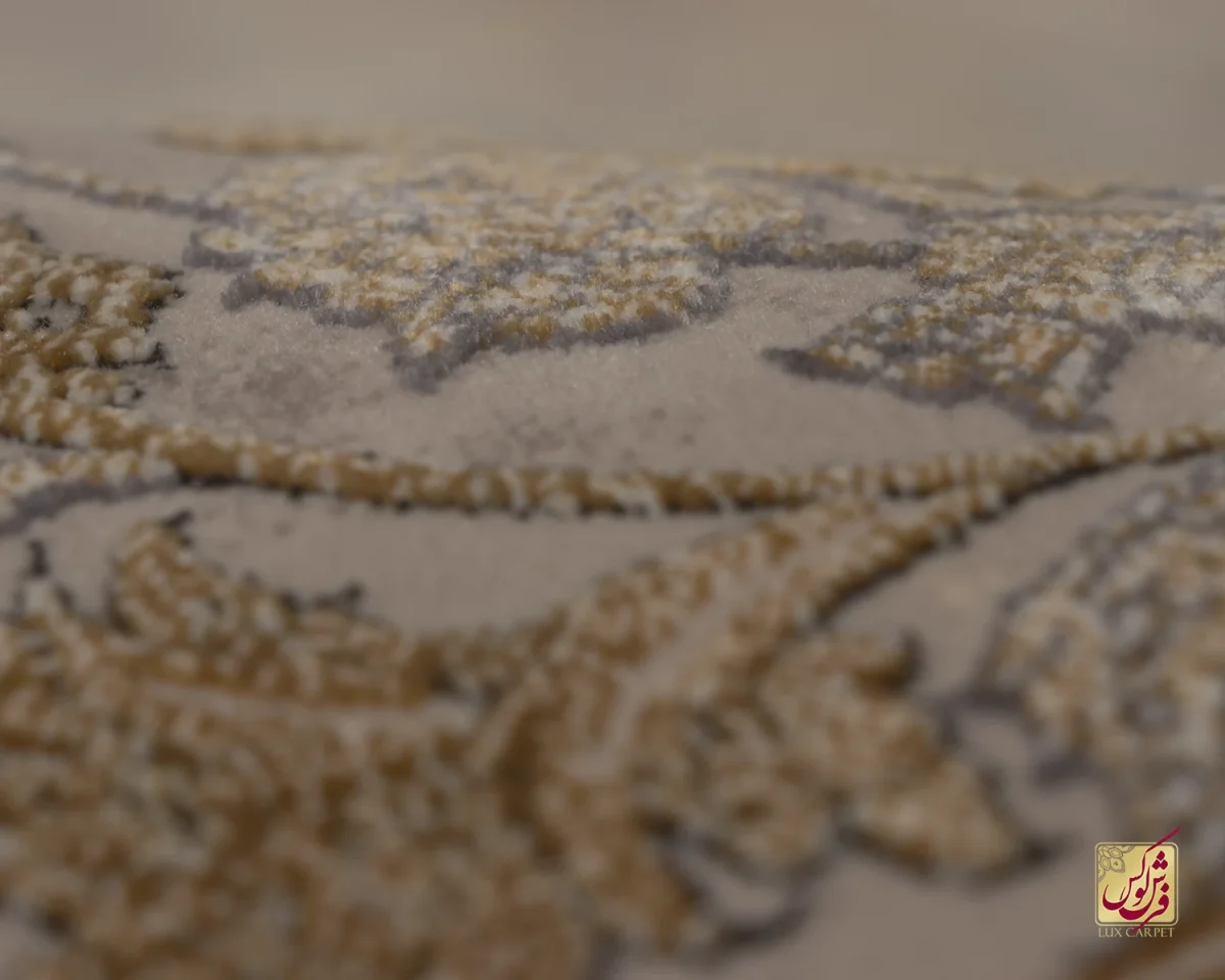 فرش وینتیج 731122 طوسی طلایی