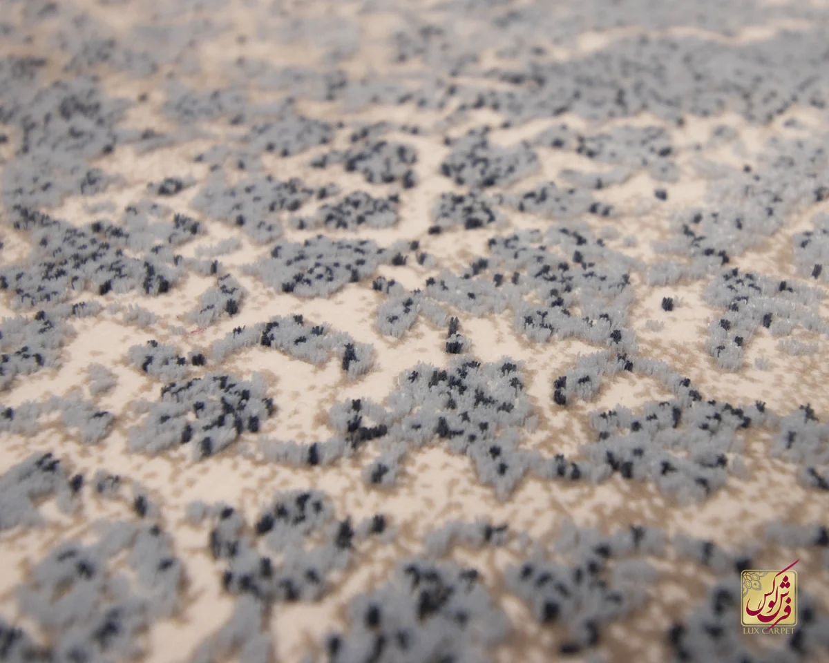 فرش وینتیج 9316 نسکافه‌ای آبی