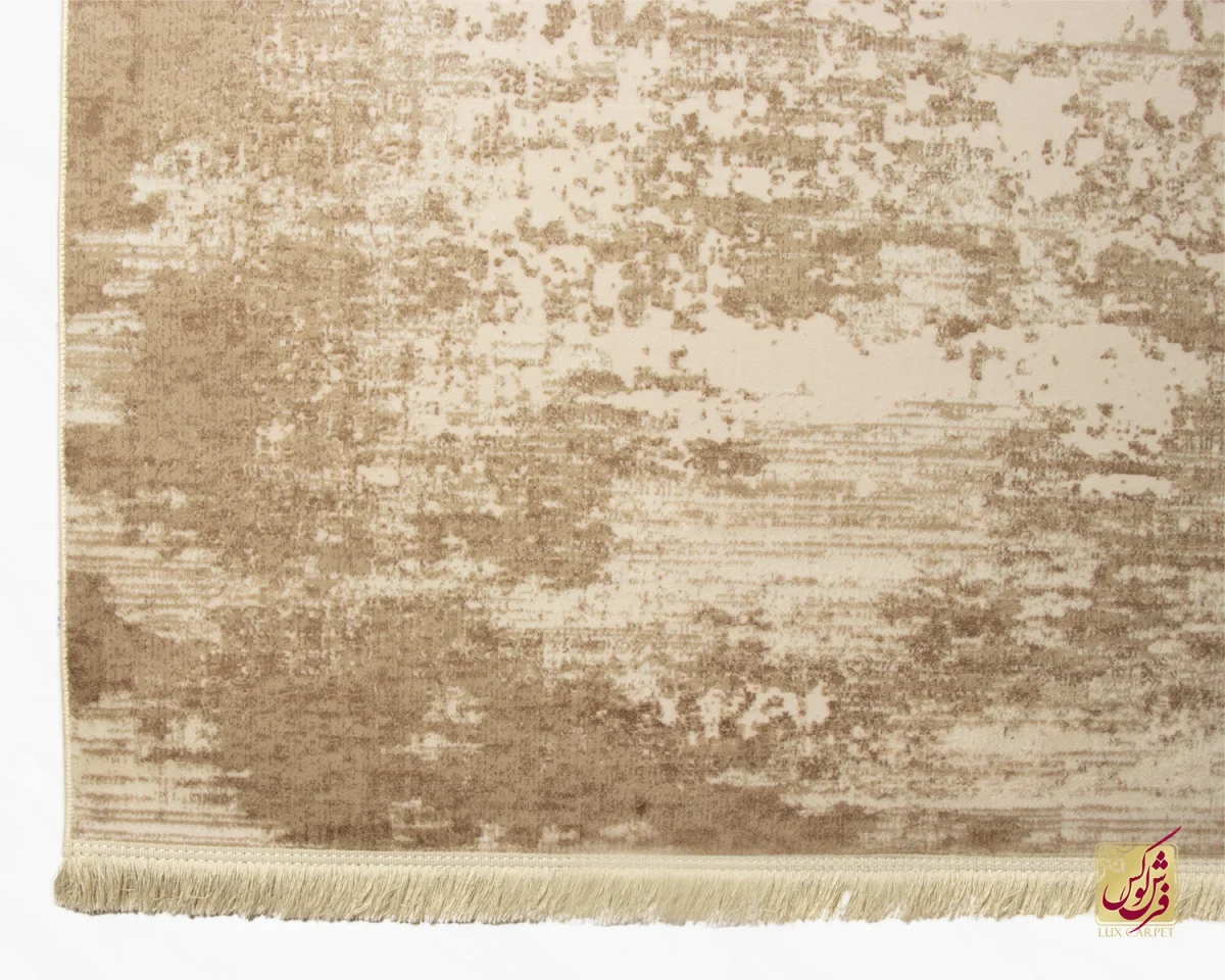 فرش مینیمال 9407 کرم نسکافه ای