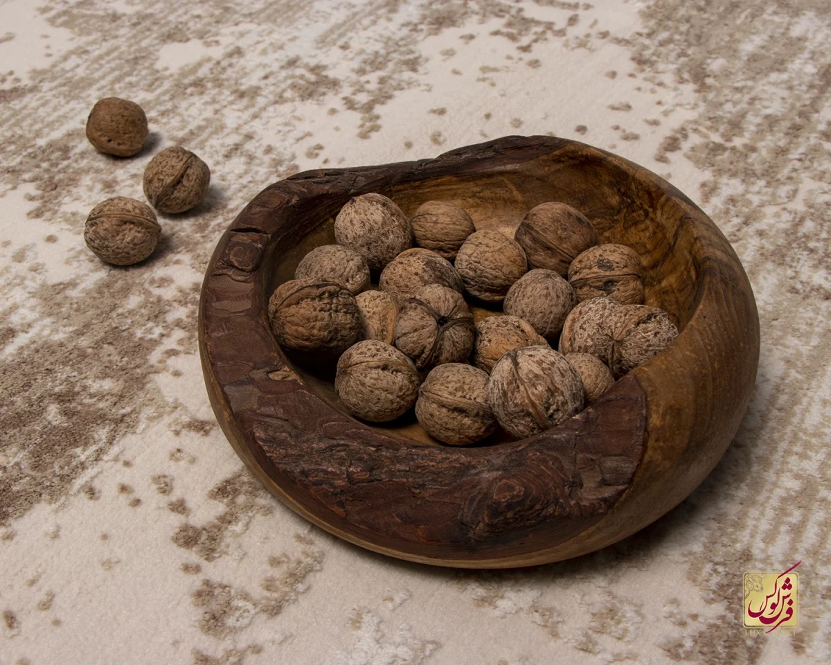 فرش مینیمال 9407 کرم نسکافه ای