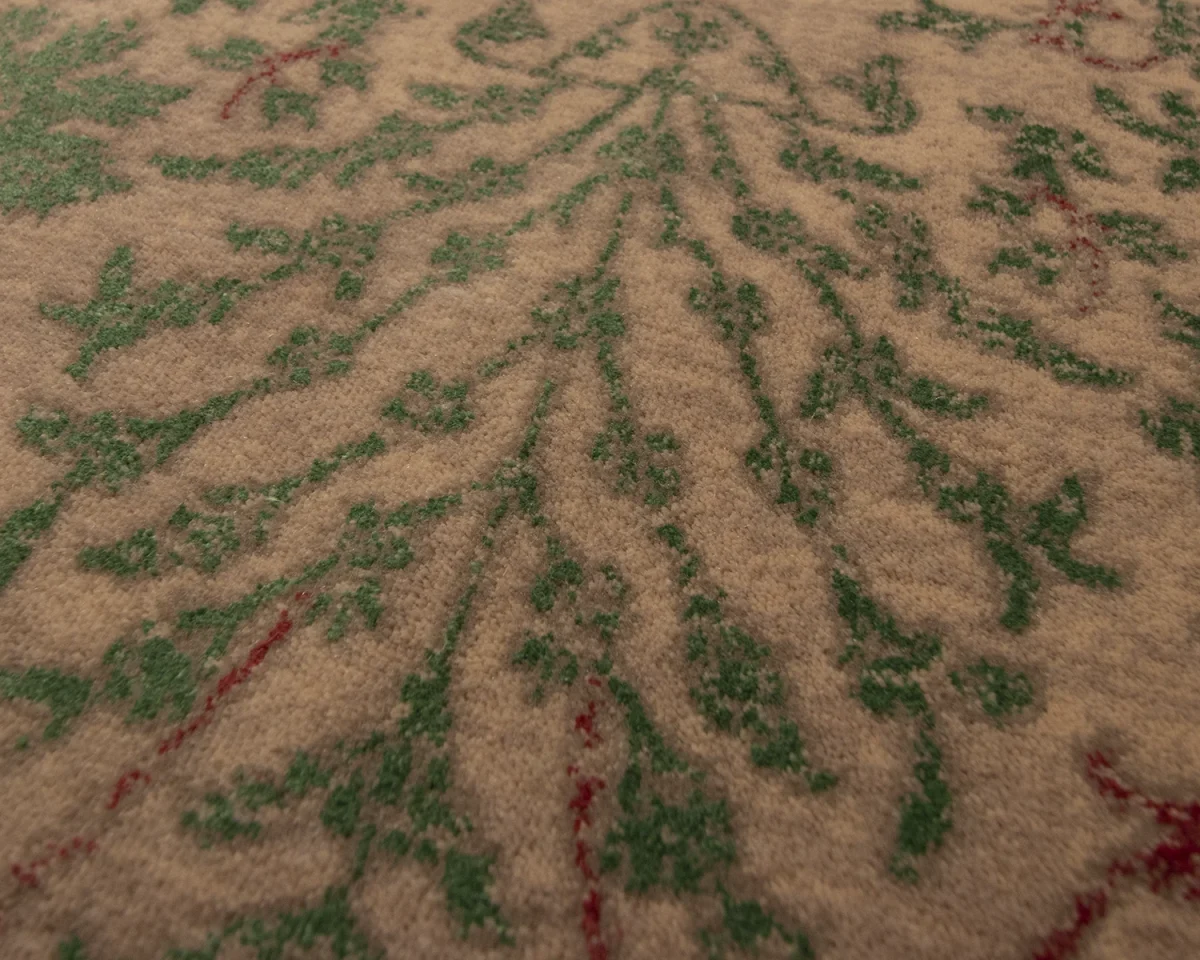 فرش وینتیج HR 161 نسکافه‌ای سبز