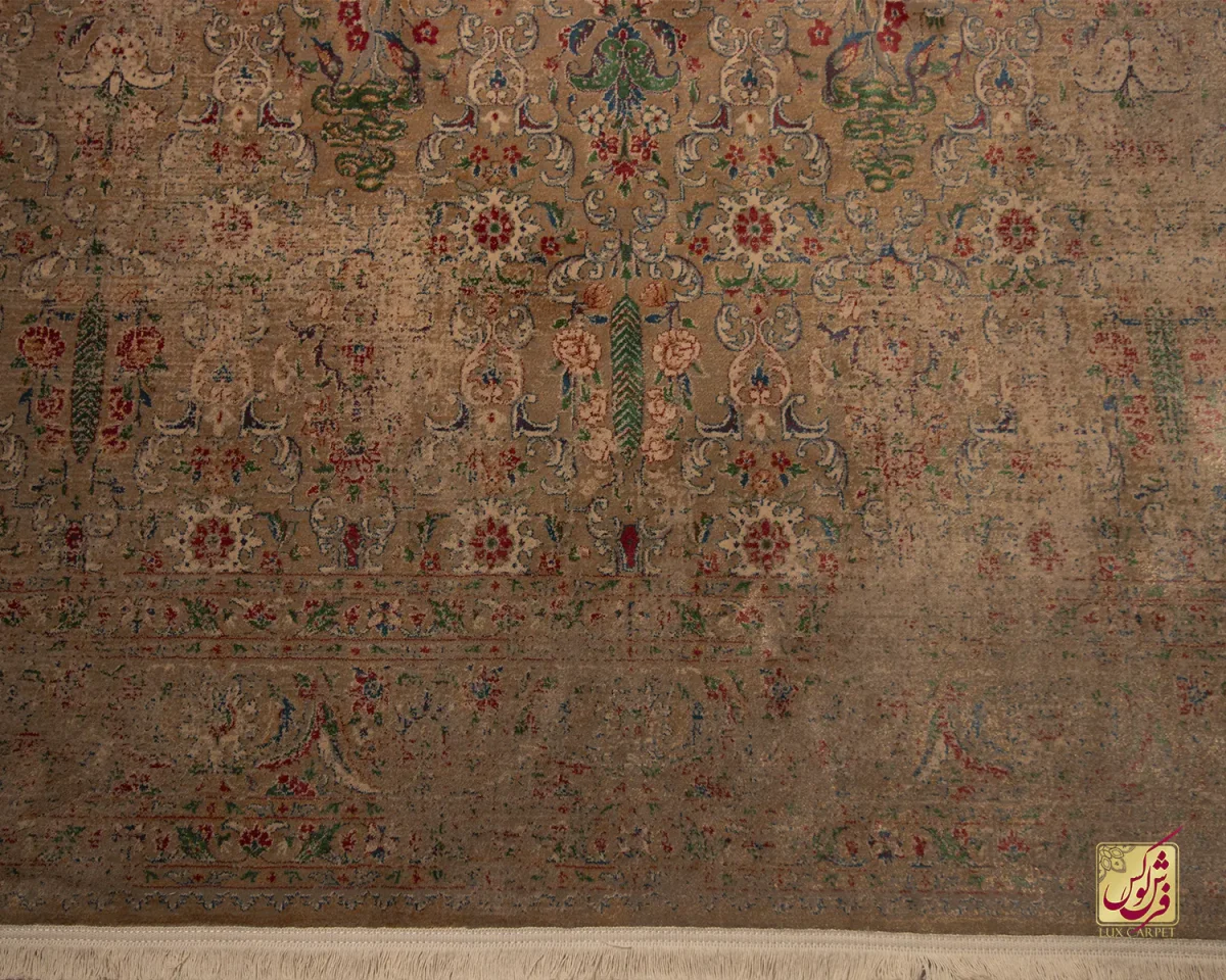 فرش وینتیج HR 185 نسکافه‌ای