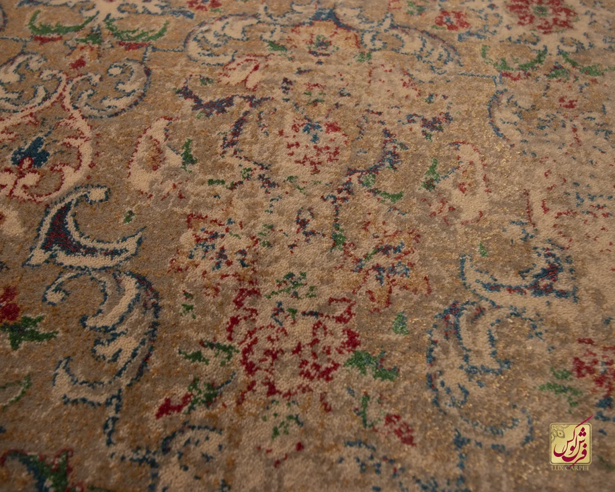 فرش وینتیج HR 185 نسکافه‌ای