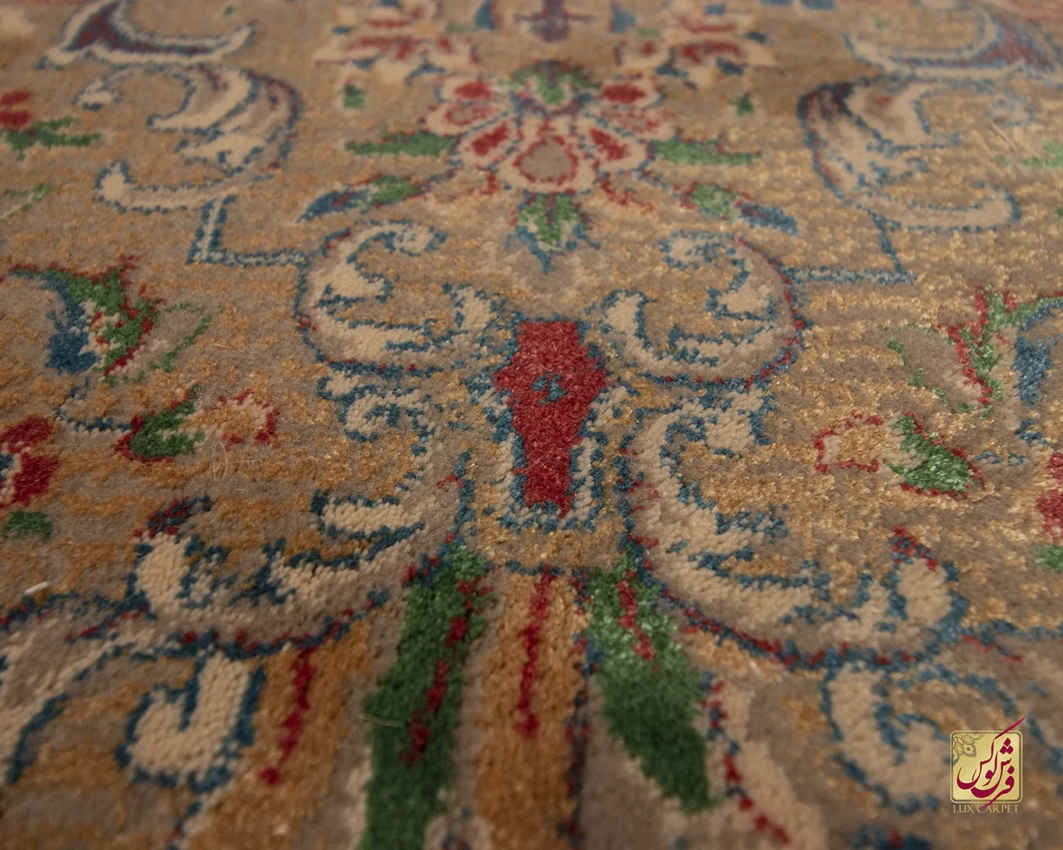فرش وینتیج HR 185 نسکافه‌ای