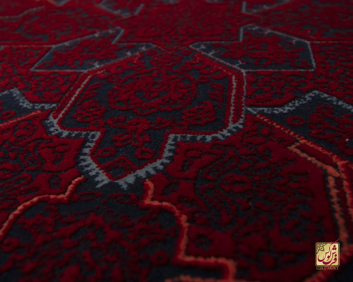 فرش وینتیج هریس LSK قرمز آبی