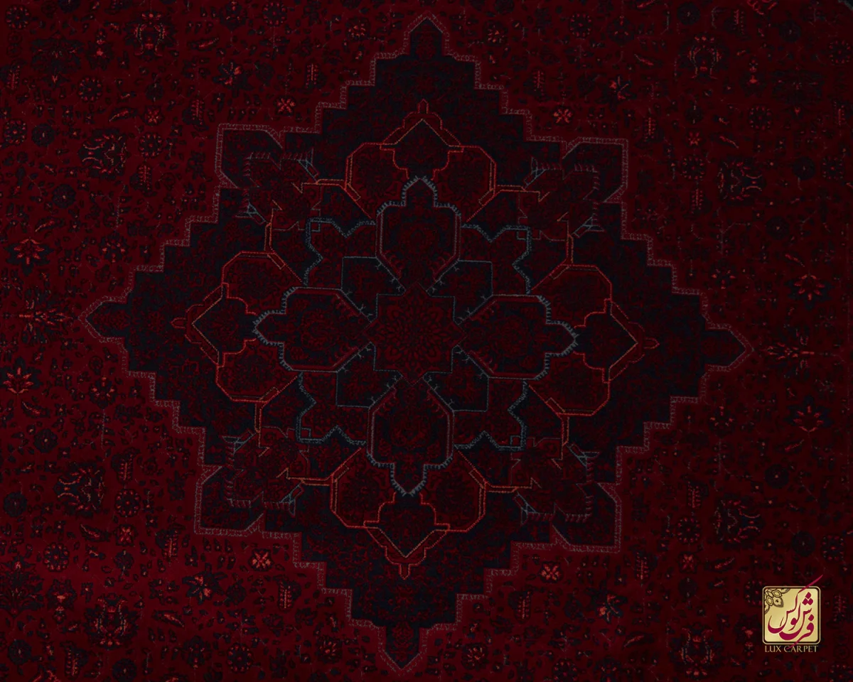 فرش وینتیج هریس LSK قرمز آبی